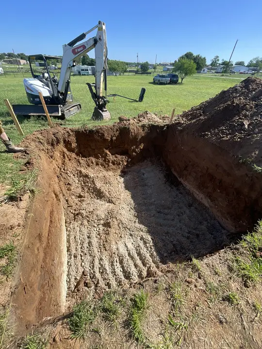 Foundation excavation — clean walls