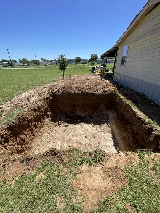 Foundation pit shaped and ready