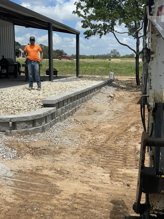 Keystone block retaining wall complete
